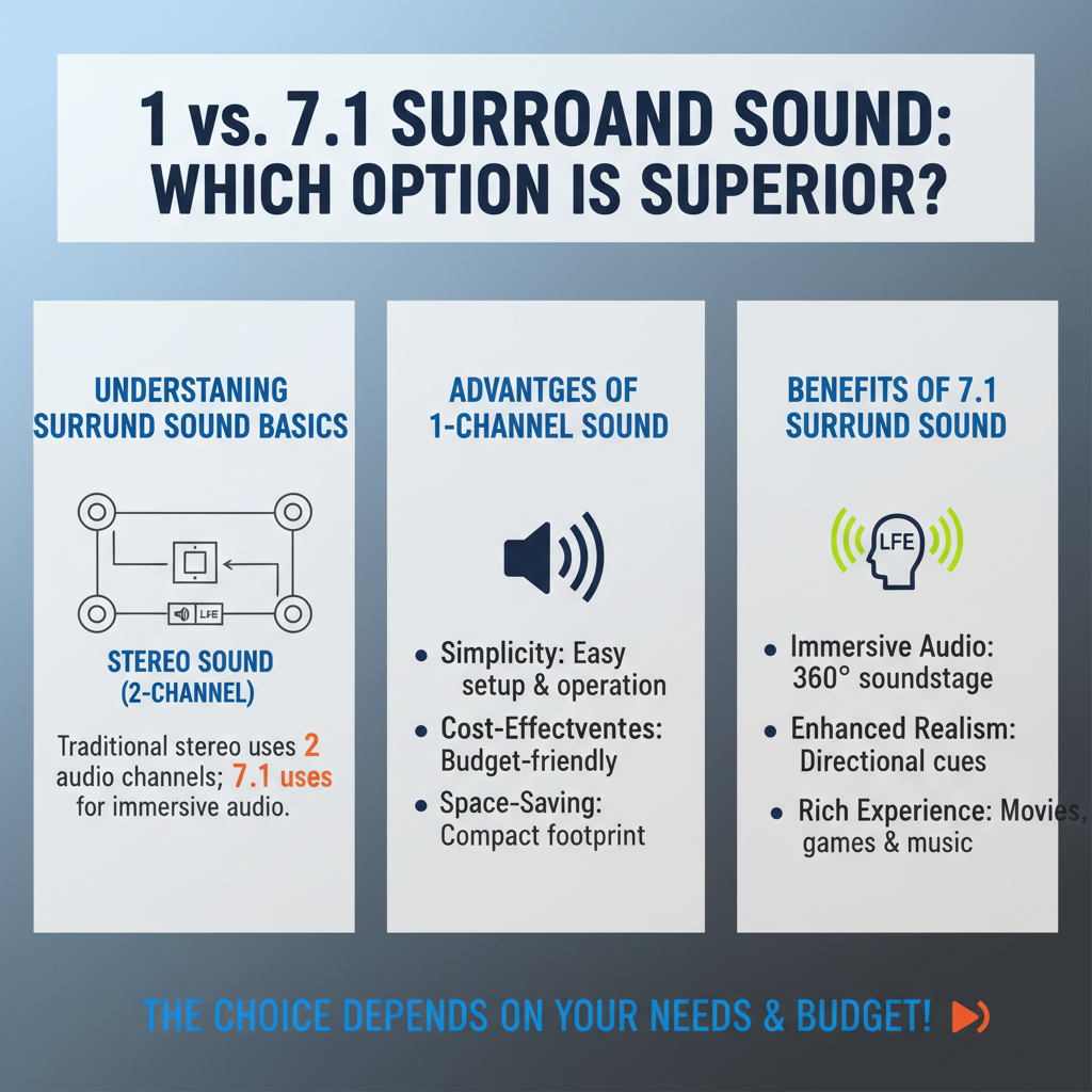 Infographic: 1 vs. 7.1 Surround Sound: Which Option is Superior?