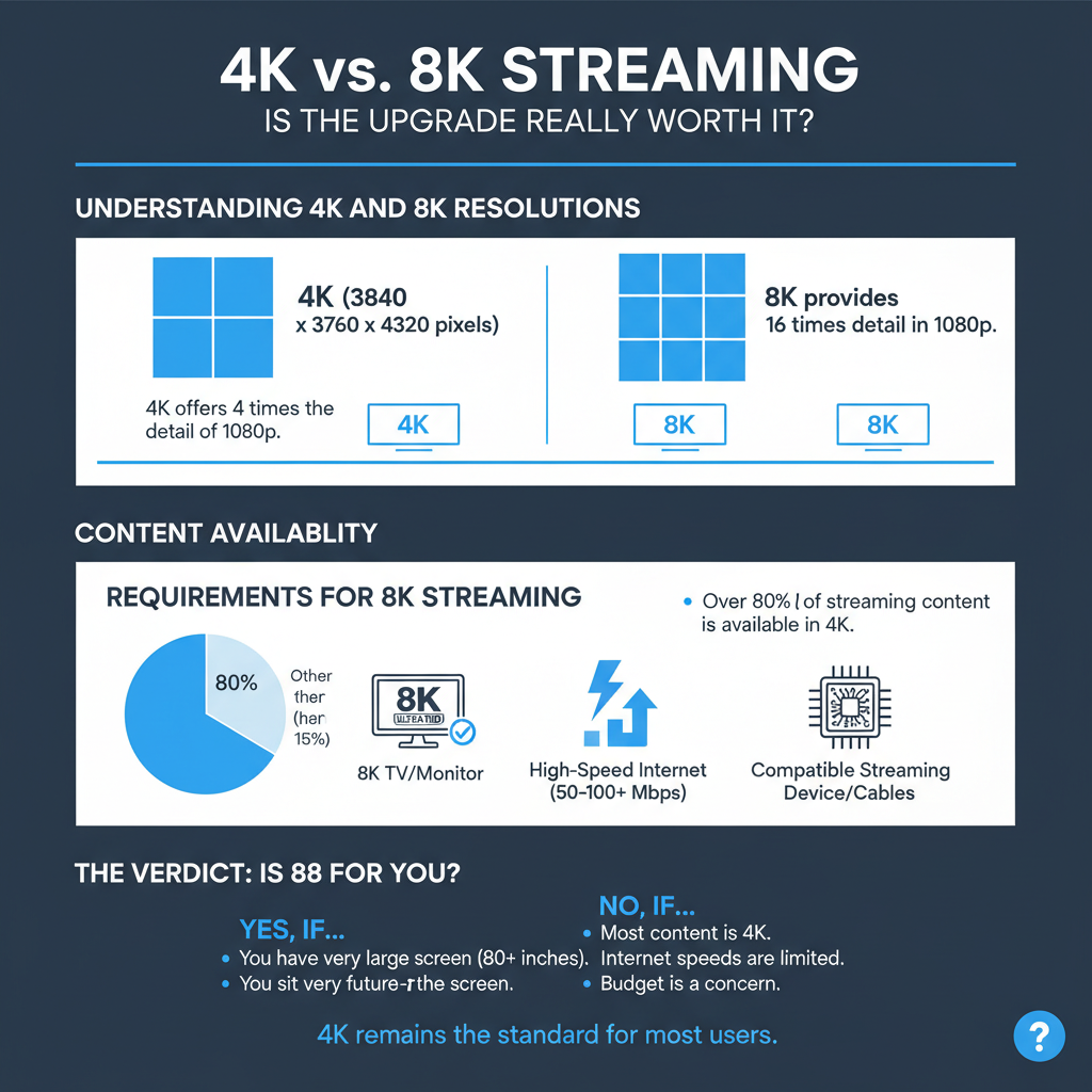 Infographic: 4K vs. 8K Streaming: Is the Upgrade Really Worth It?
