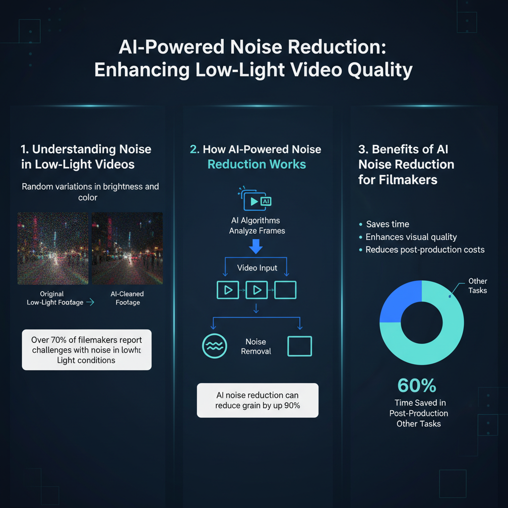 Infographic: AI-Powered Noise Reduction: Enhancing Low-Light Video Quality