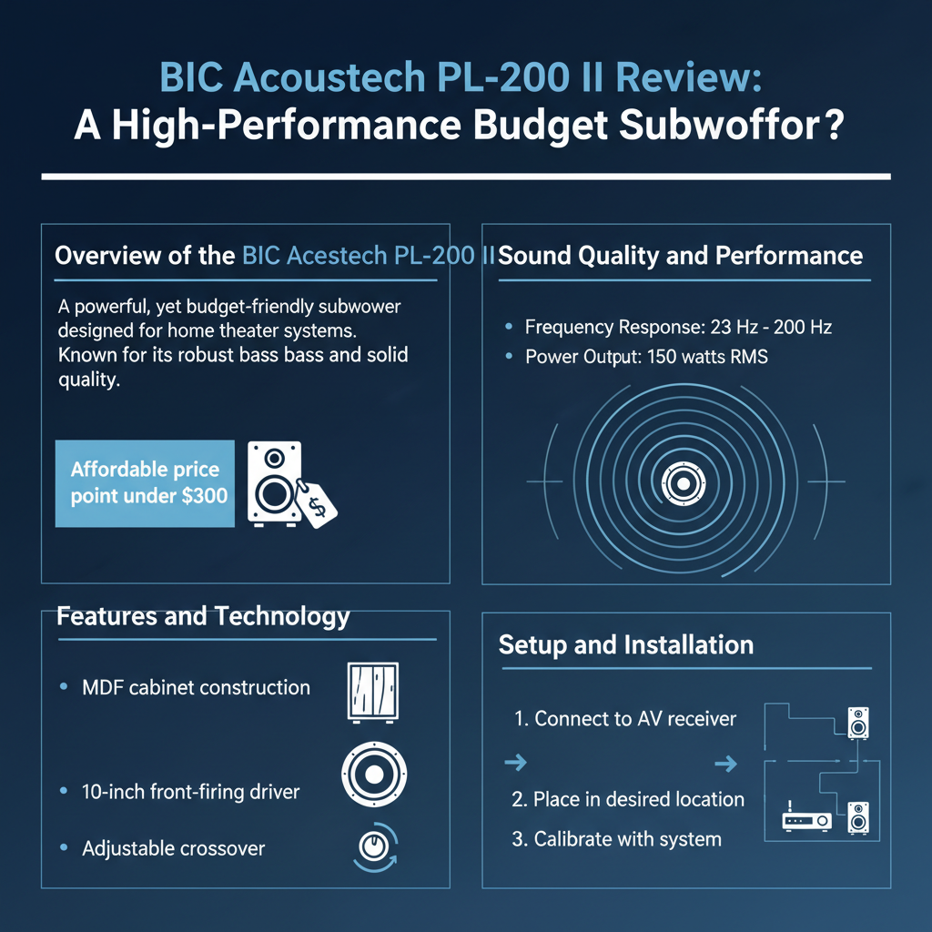 Infographic: BIC Acoustech PL-200 II Review: Is This a High-Performance Budget Subwoofer?