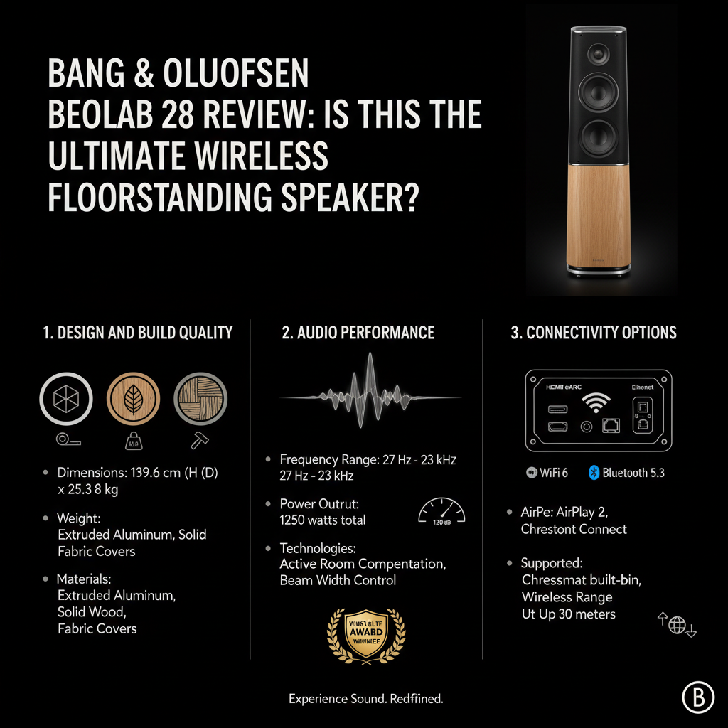 Infographic: Bang & Olufsen Beolab 28 Review: Is This the Ultimate Wireless Floorstanding Speaker?
