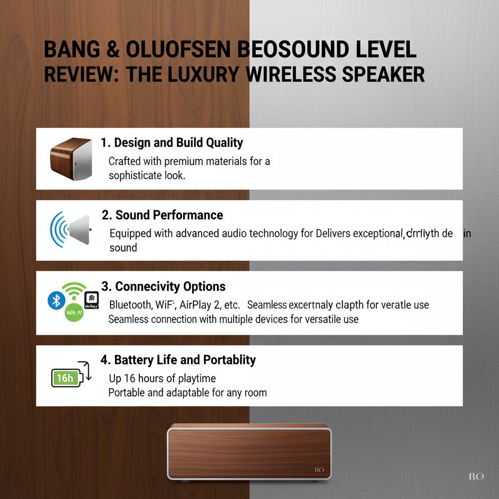 Infographic: Bang & Olufsen Beosound Level Review: Is It a Luxury Wireless Speaker?