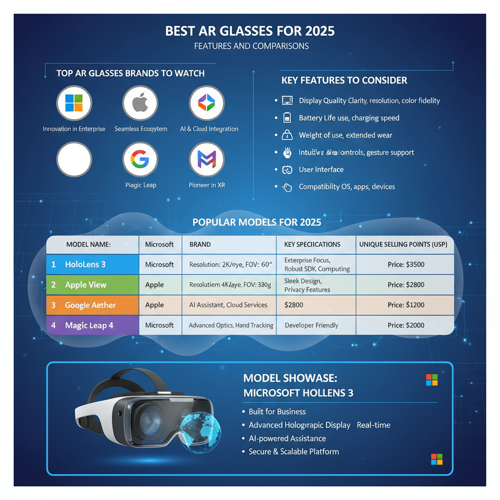 Infographic: Best AR Glasses for 2025: Features and Comparisons