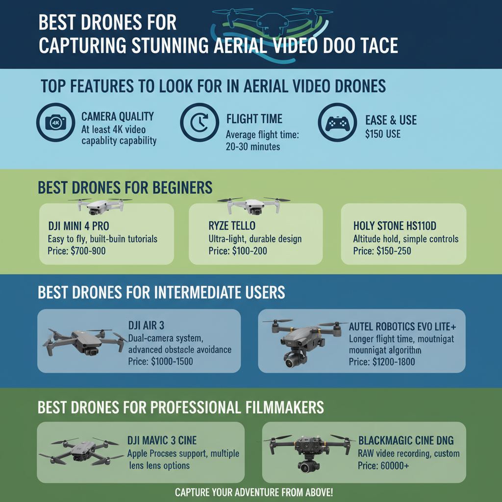 Infographic: **Best Drones for Capturing Stunning Aerial Video Footage**