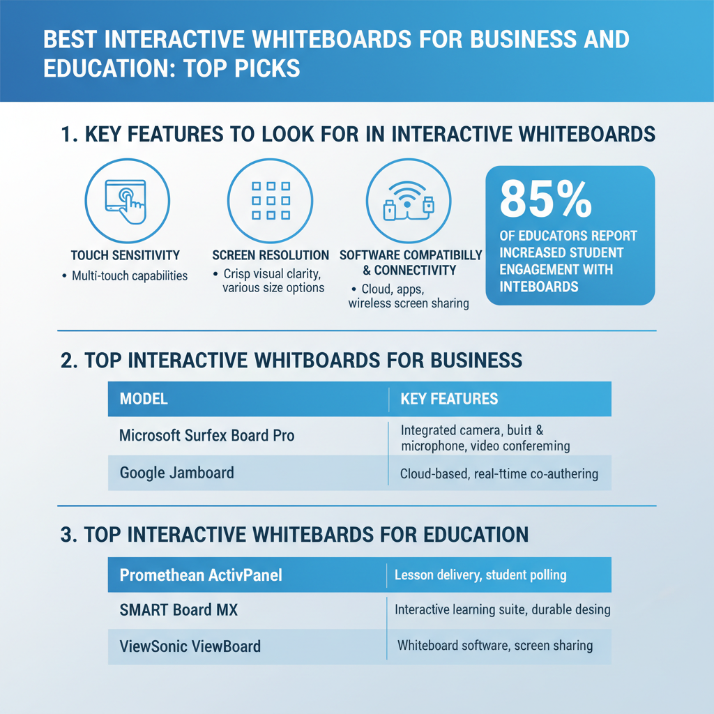 Infographic: Best Interactive Whiteboards for Business and Education: Top Picks