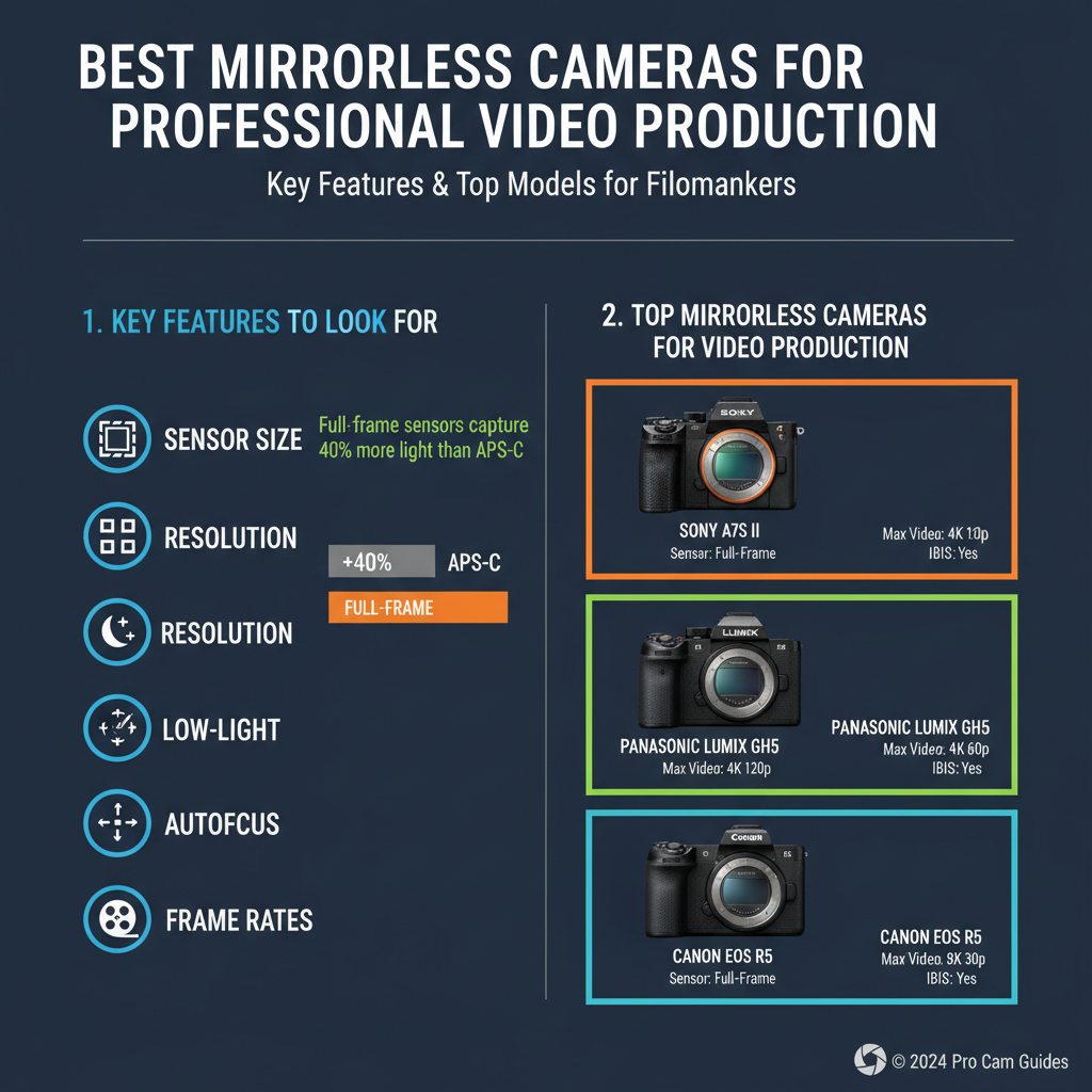 Infographic: Best Mirrorless Cameras for Professional Video Production