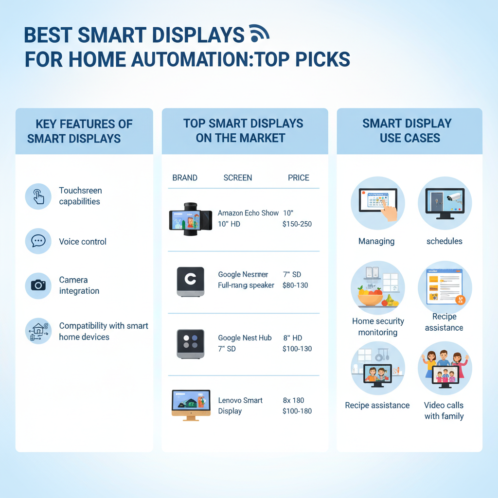 Infographic: Best Smart Displays for Home Automation: Top Picks