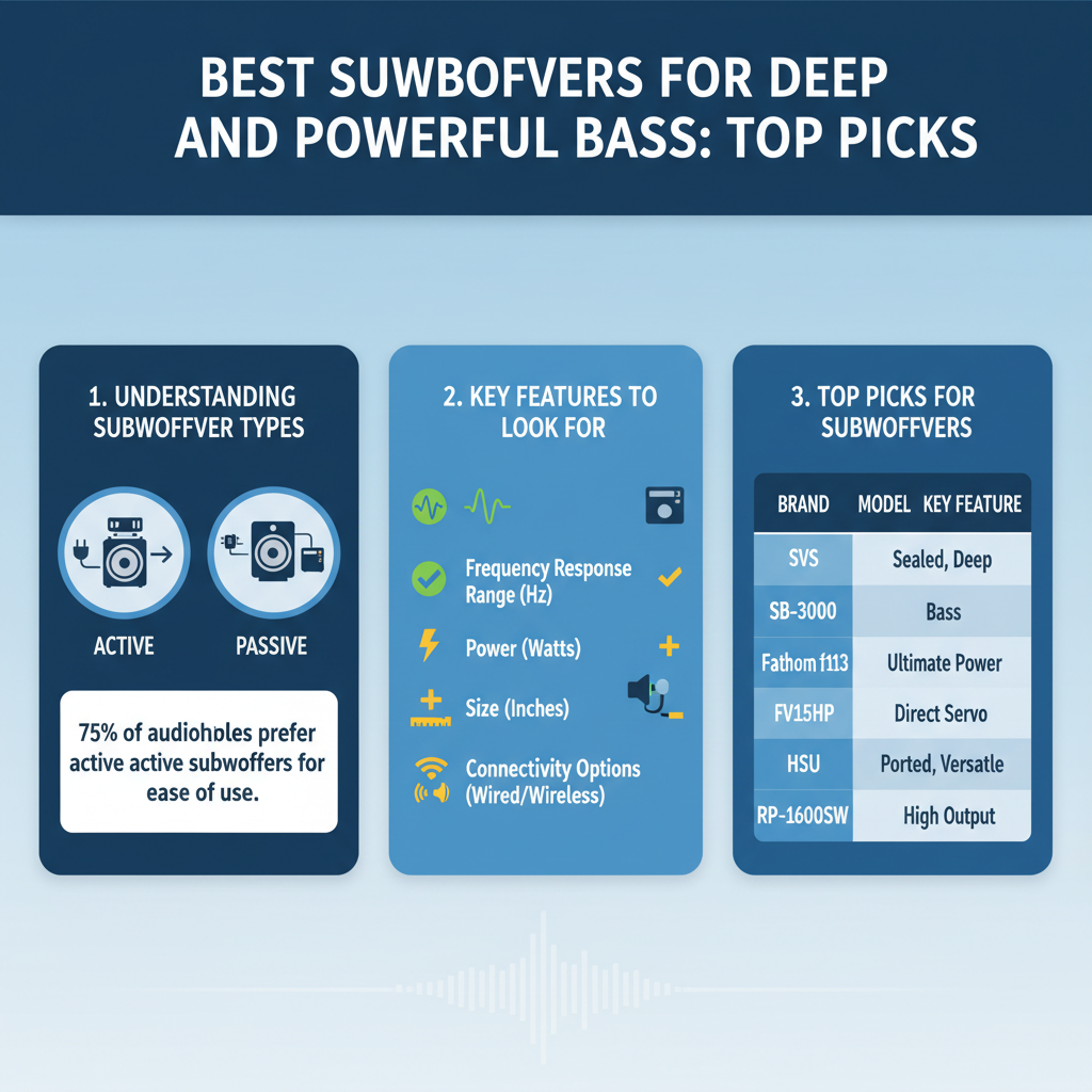 Infographic: Best Subwoofers for Deep and Powerful Bass: Top Picks