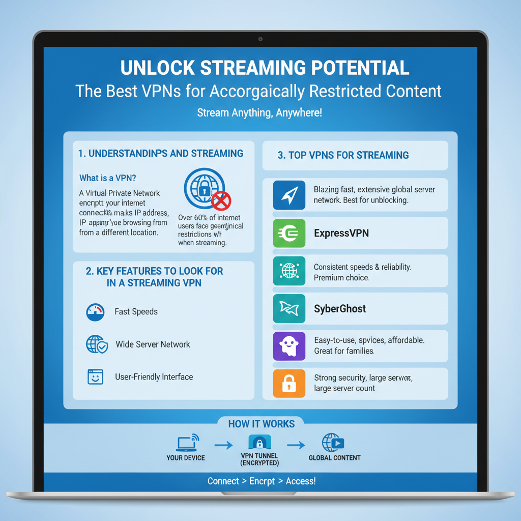 Infographic: Best VPNs for Streaming Geographically Restricted Content