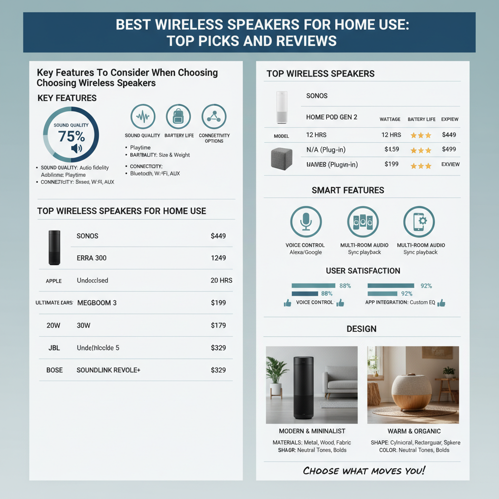 Infographic: Best Wireless Speakers for Home Use: Top Picks and Reviews