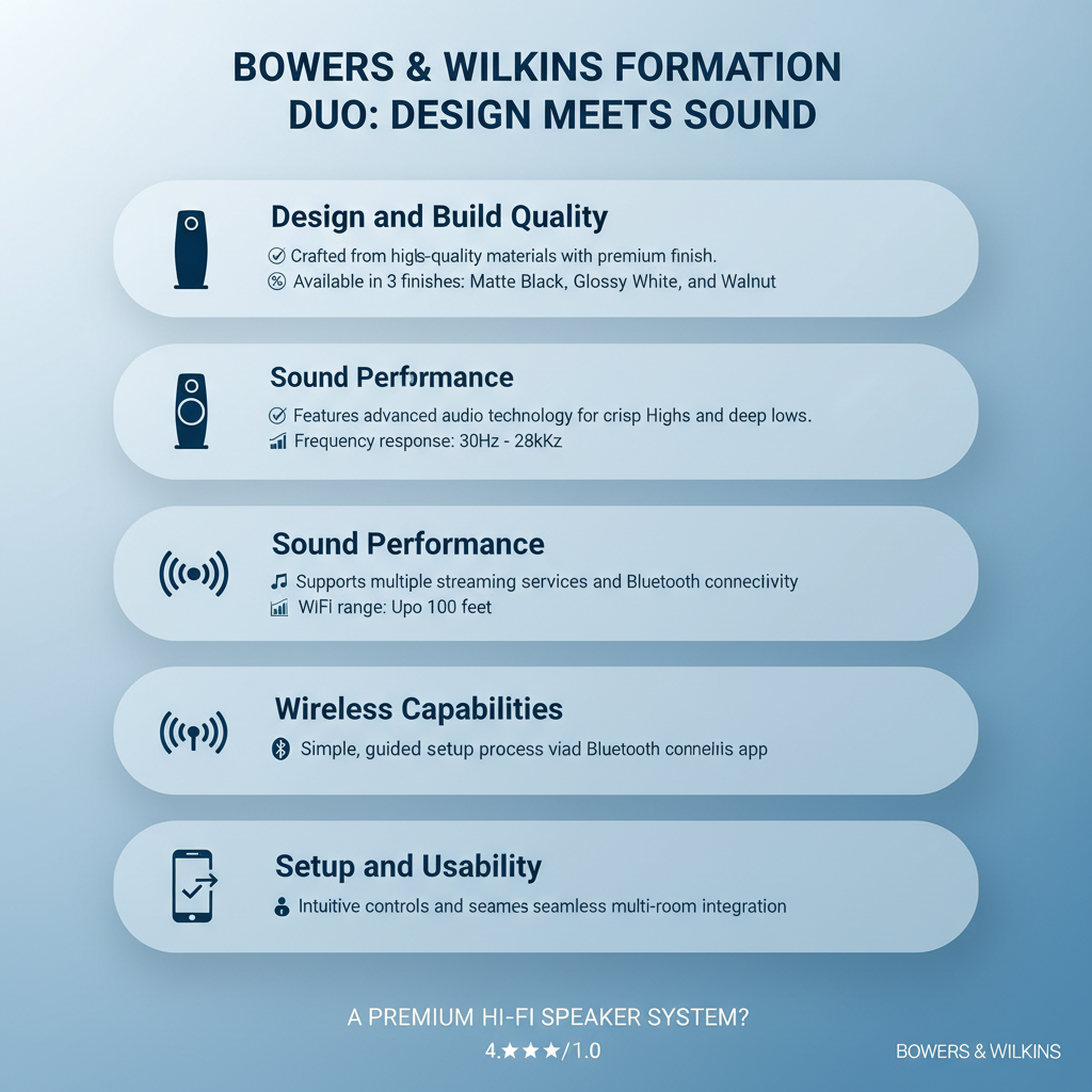 Infographic: Bowers & Wilkins Formation Duo Review: A Premium Hi-Fi Speaker System?