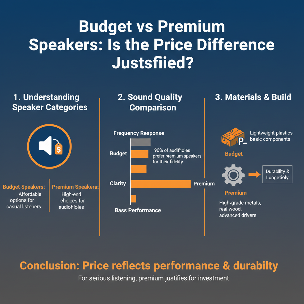Infographic: **Budget vs. Premium Speakers: Is the Price Difference Justified?**