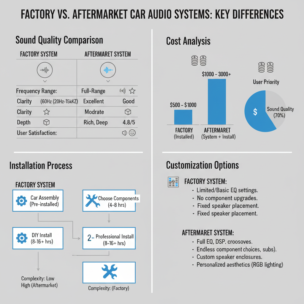 Infographic: Comparing Factory and Aftermarket Car Audio Systems: Key Differences