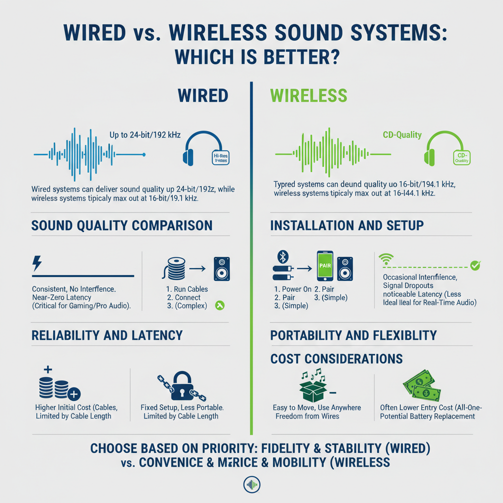 Infographic: Comparing Wired and Wireless Sound Systems: Which Is Better?