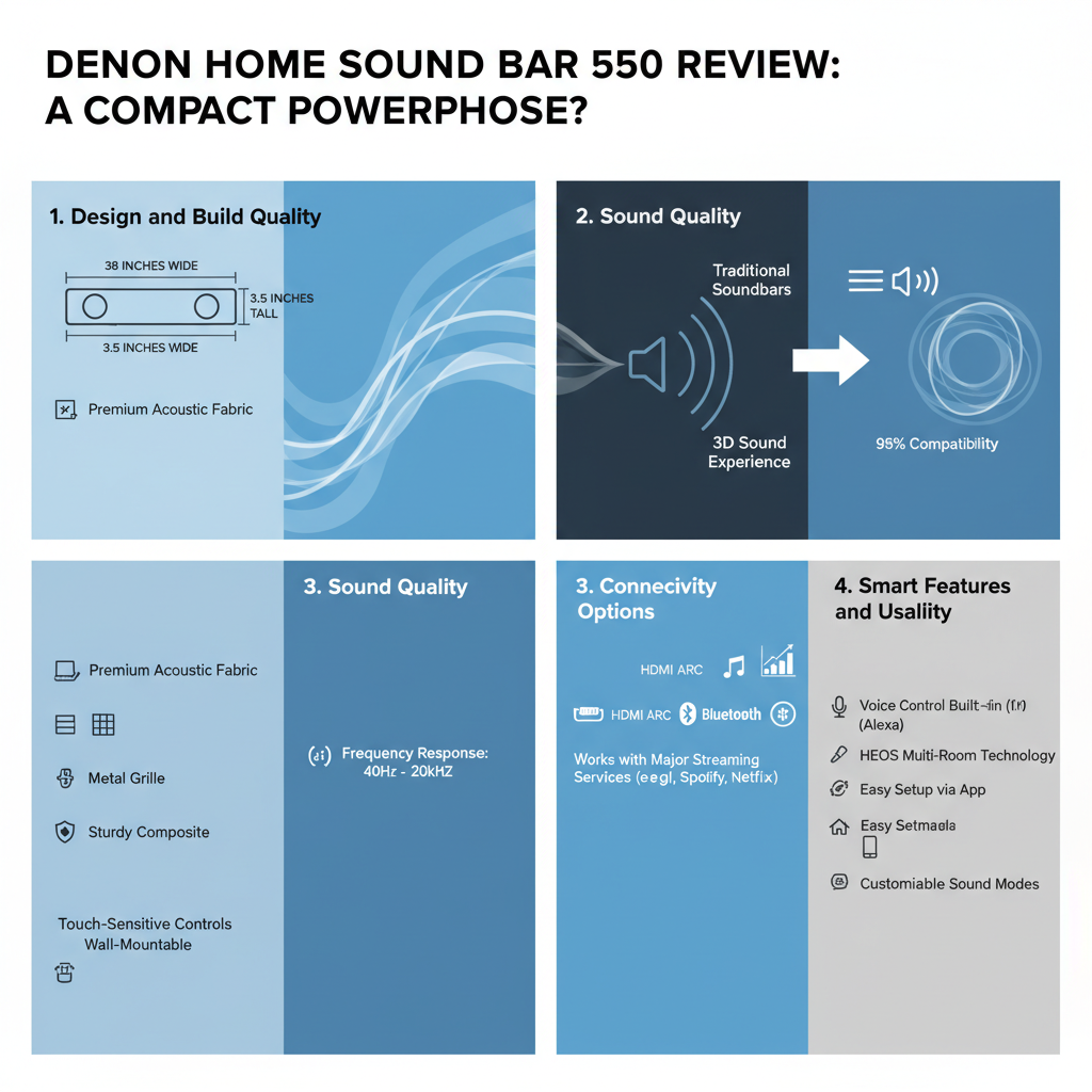 Infographic: Denon Home Sound Bar 550 Review: A Compact Powerhouse?