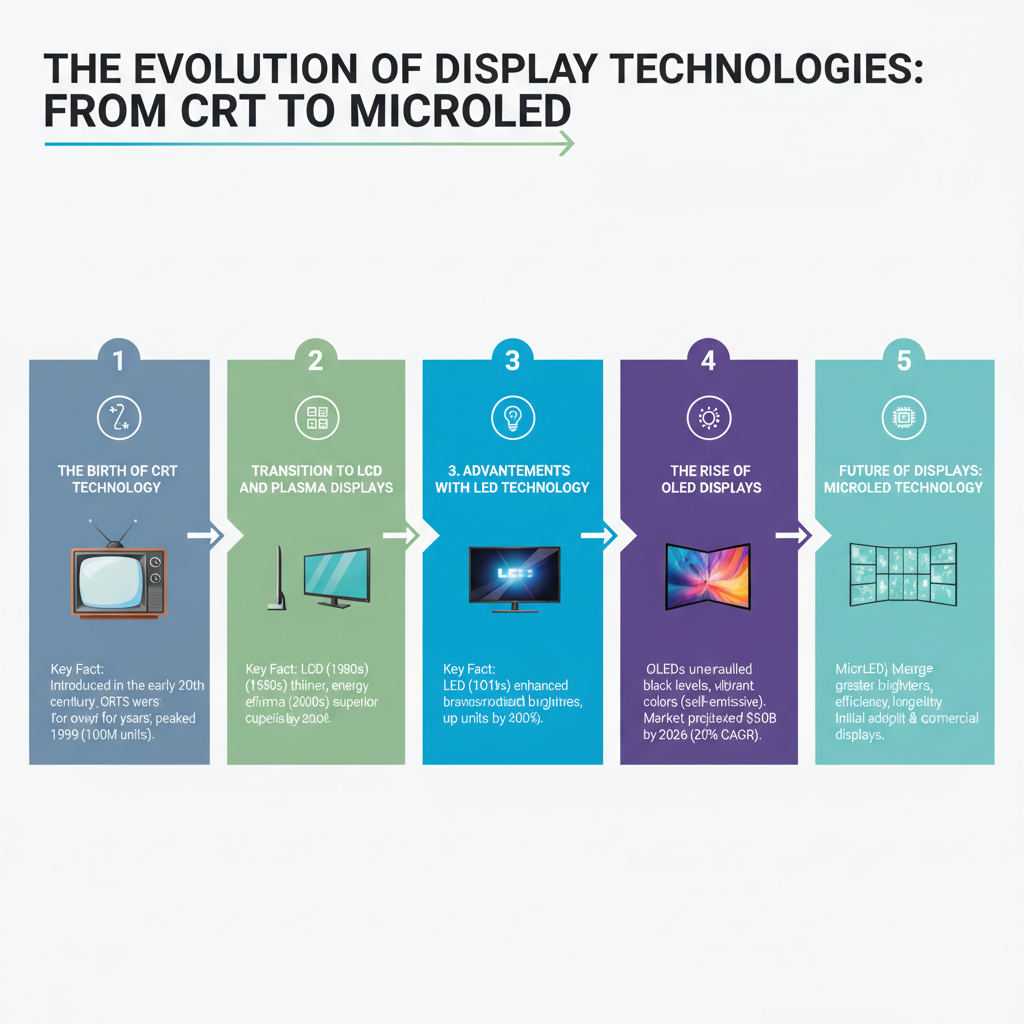 Infographic: Evolution of Display Technologies: From CRT to MicroLED