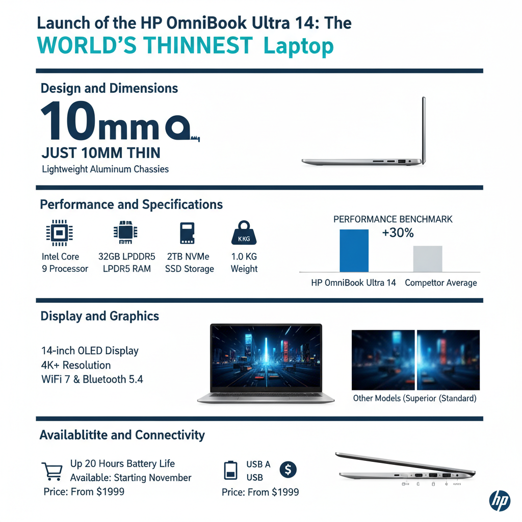 Infographic: HP OmniBook Ultra 14: Launch of the World’s Thinnest Laptop