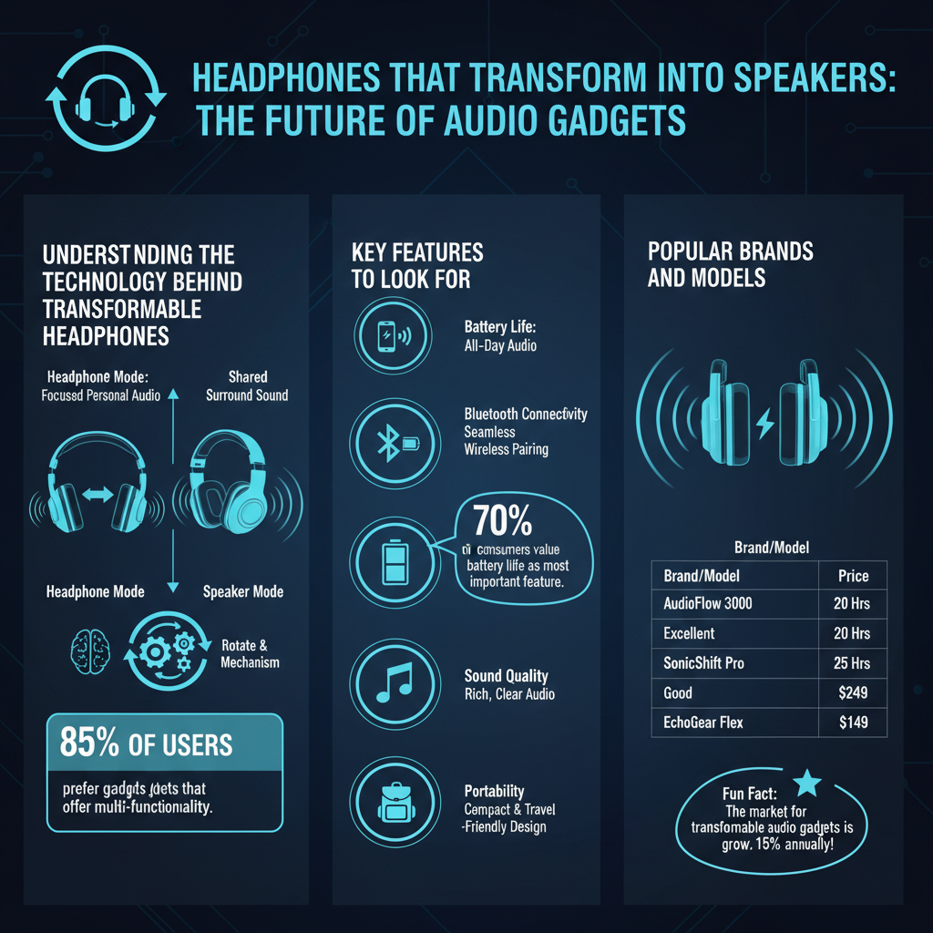 Infographic: Headphones That Transform Into Speakers: The Future of Audio Gadgets