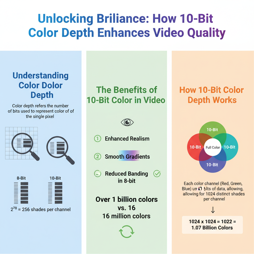 Infographic: How 10-Bit Color Depth Enhances Video Quality