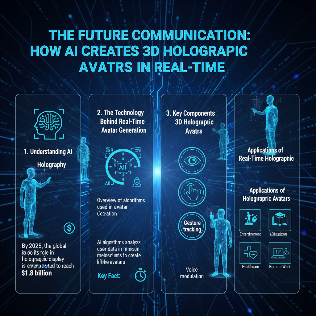Infographic: How AI Creates 3D Holographic Avatars in Real-Time