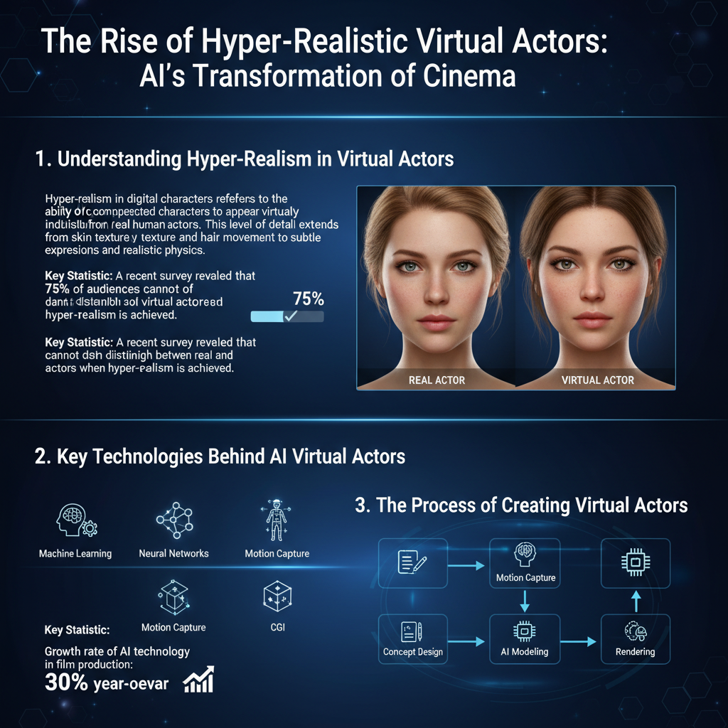 Infographic: How AI Creates Hyper-Realistic Virtual Actors for Movies