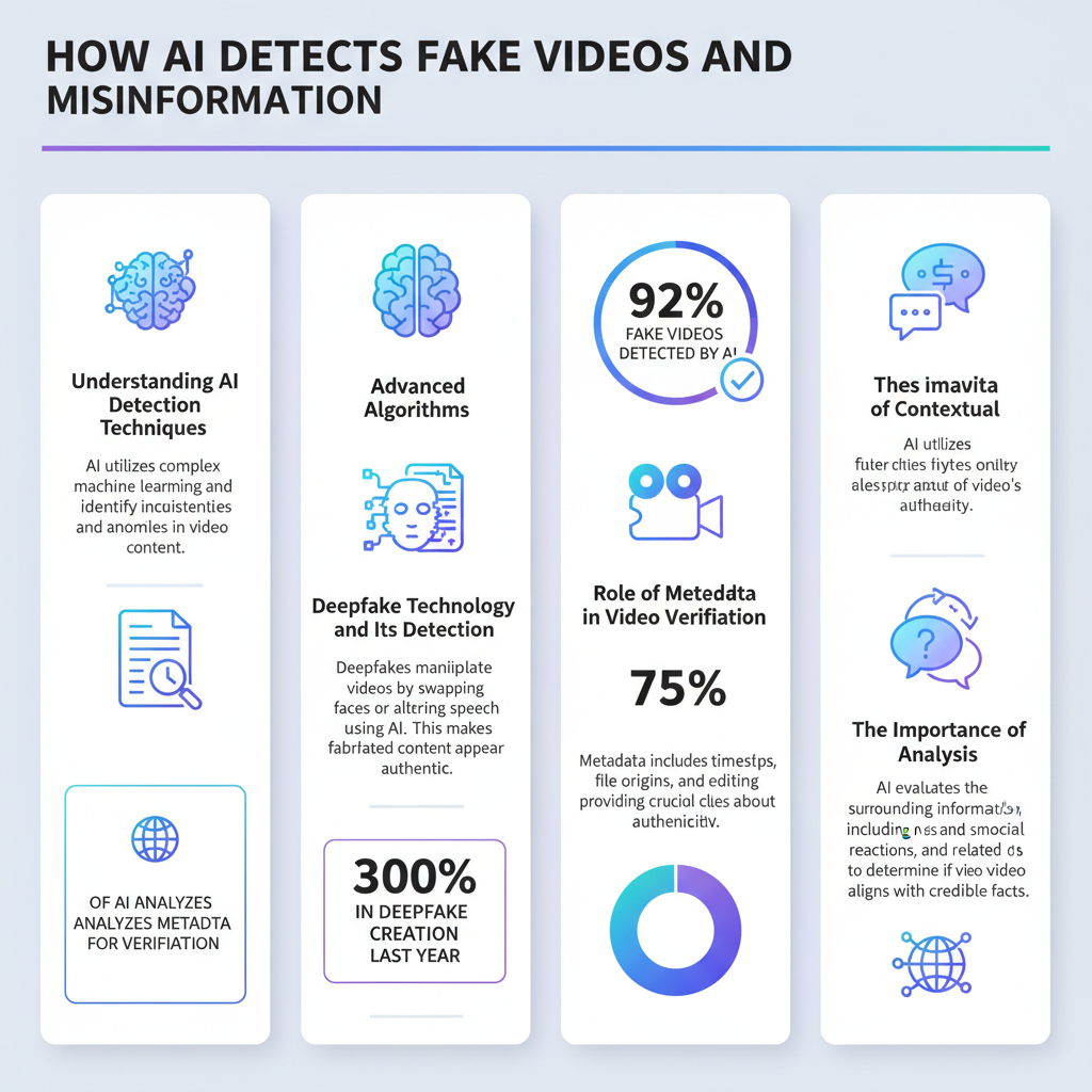 Infographic: How AI Detects Fake Videos and Misinformation