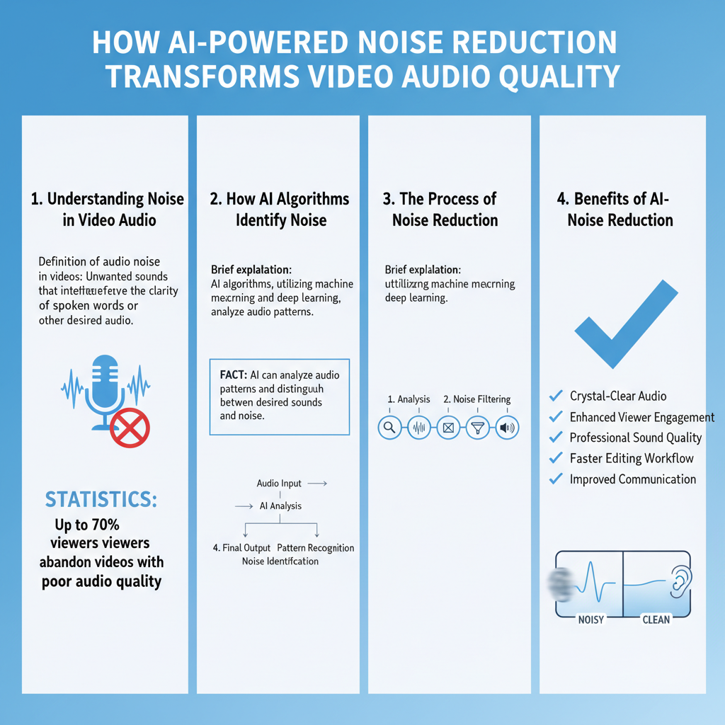 Infographic: How AI-Powered Noise Reduction Works in Video Content