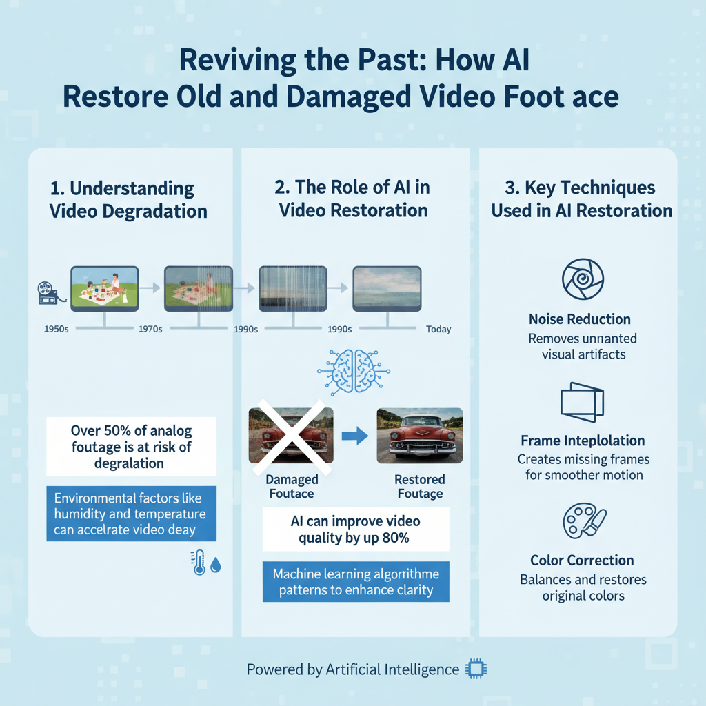 Infographic: How AI Restores Old and Damaged Video Footage Effectively
