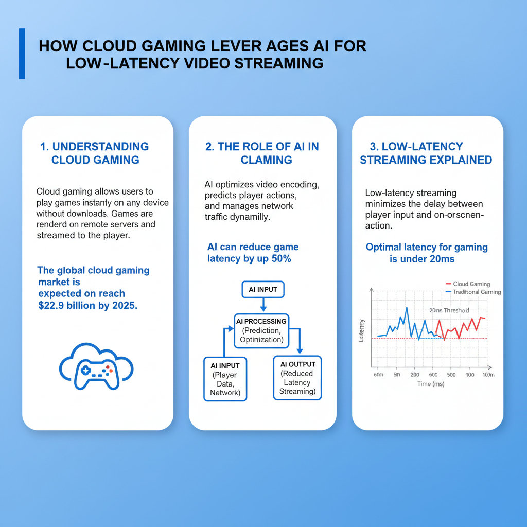 Infographic: **How Cloud Gaming Leverages AI for Low-Latency Video Streaming**