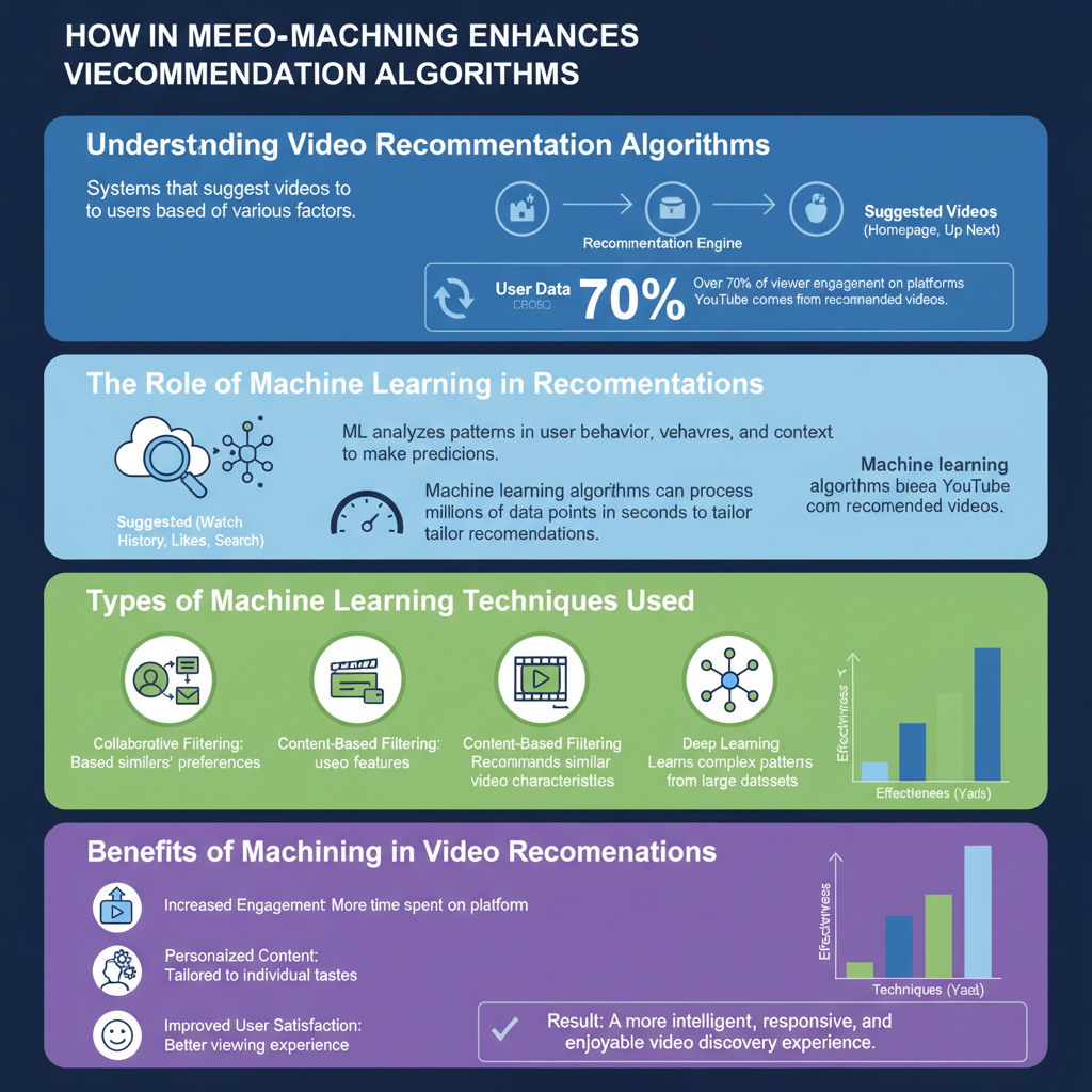 Infographic: How Machine Learning Enhances Video Recommendation Algorithms
