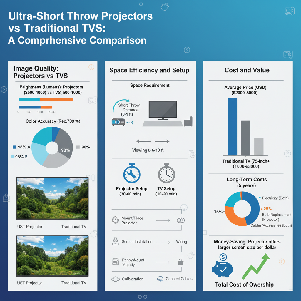 Infographic: How Ultra-Short Throw Projectors Compare to Traditional TVs