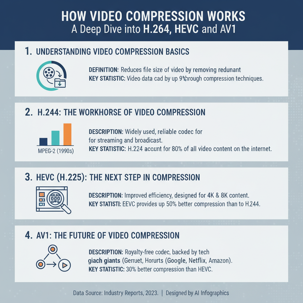 Infographic: How Video Compression Works: Understanding H.264, HEVC, and AV1