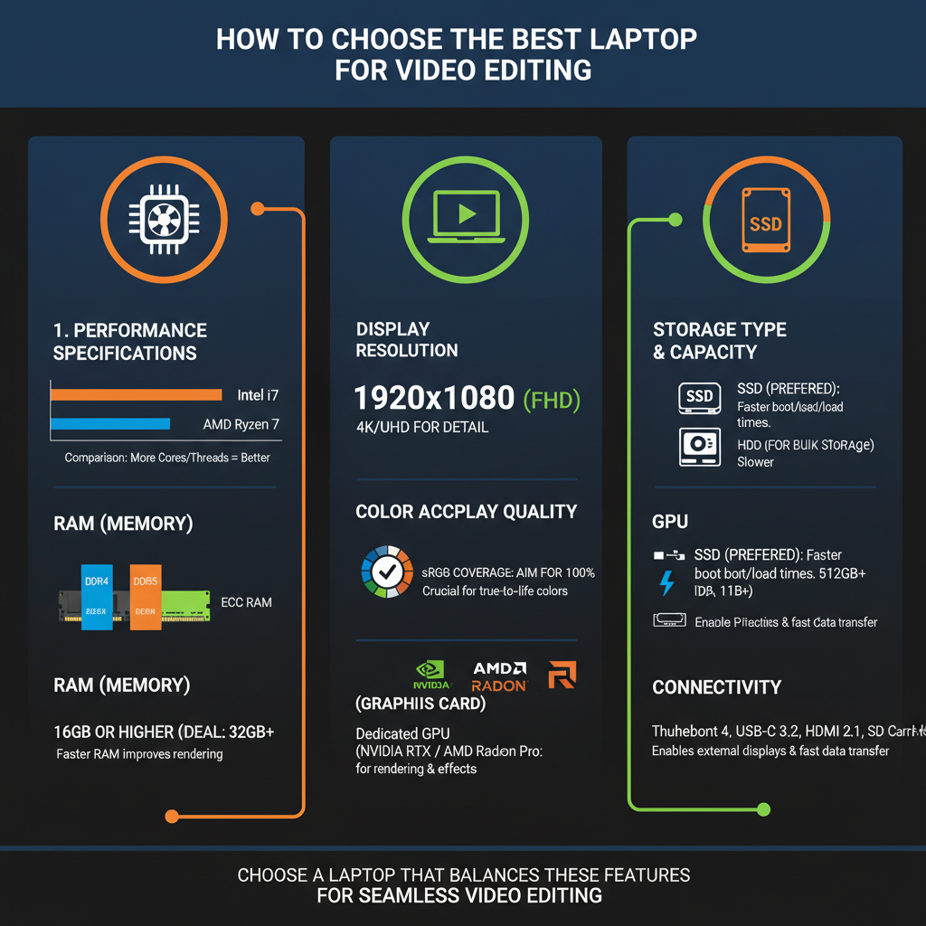 Infographic: How to Choose the Best Laptop for Video Editing