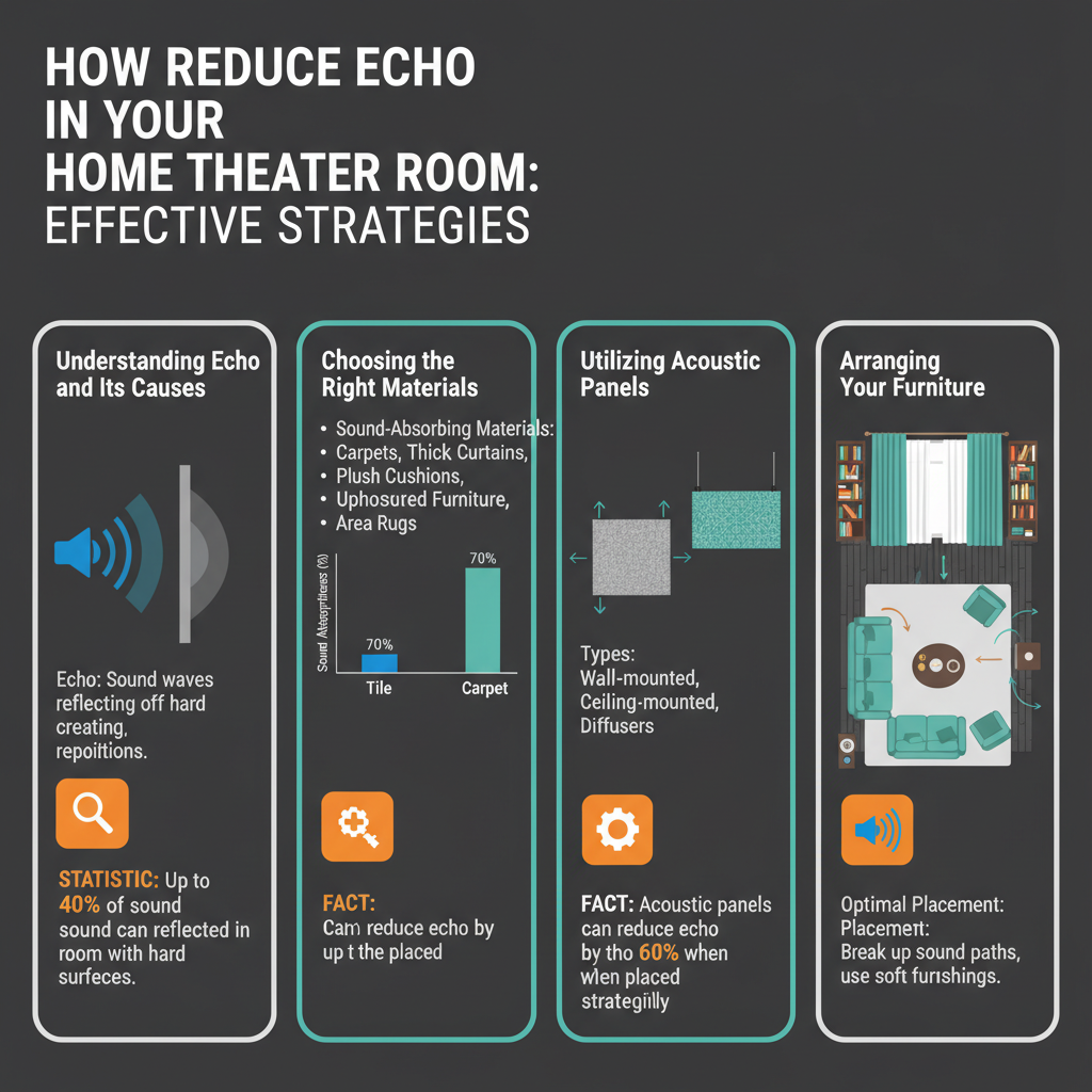 Infographic: How to Reduce Echo in a Home Theater Room: Effective Strategies