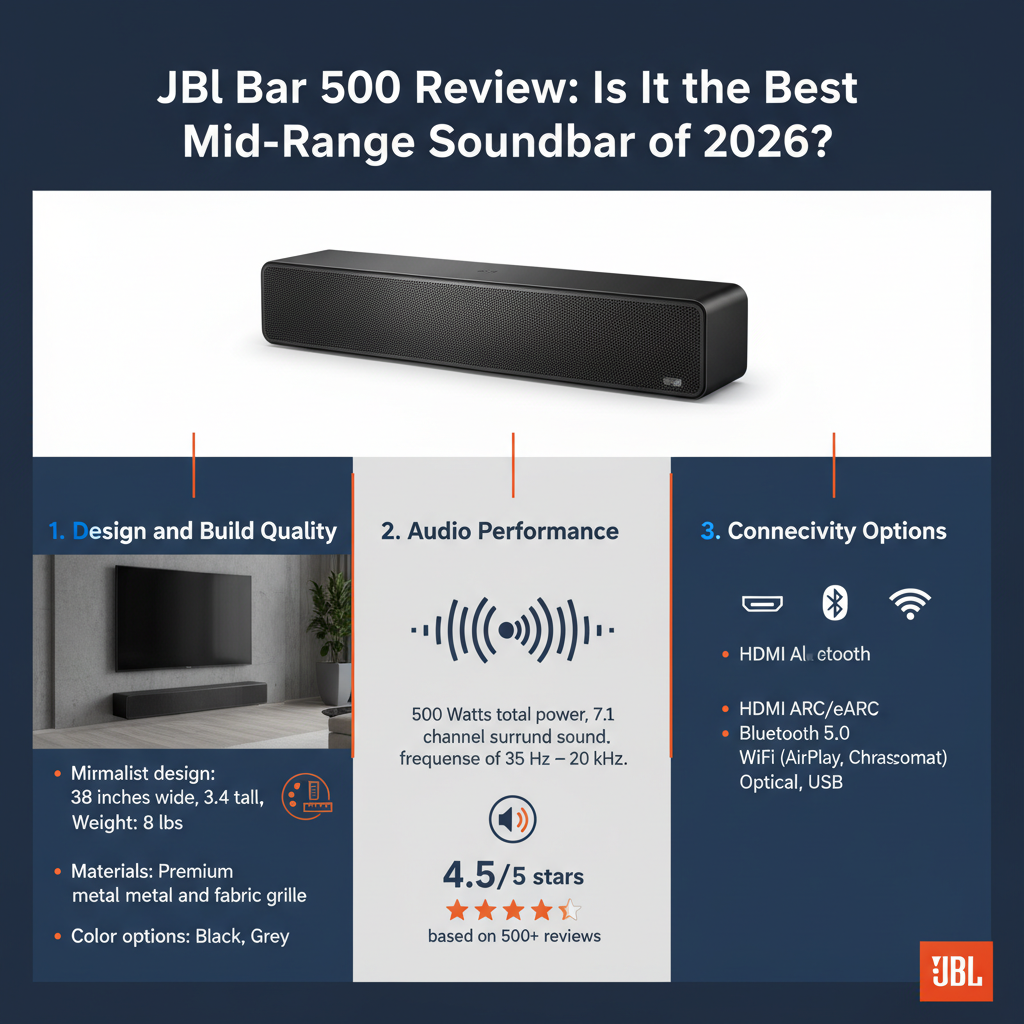 Infographic: JBL Bar 500 Review: Is It the Best Mid-Range Soundbar of 2026?