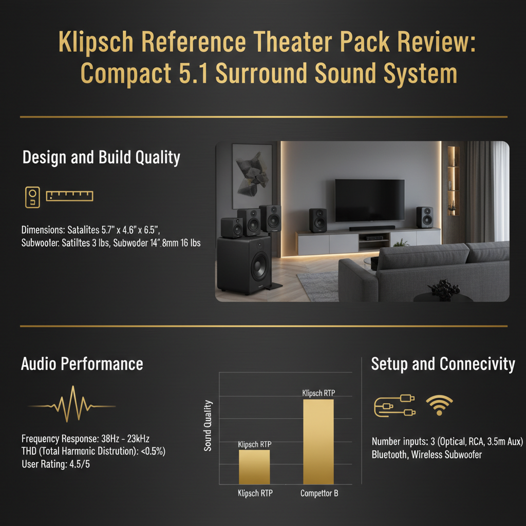 Infographic: Klipsch Reference Theater Pack Review: A Compact 5.1 System with Impressive Sound