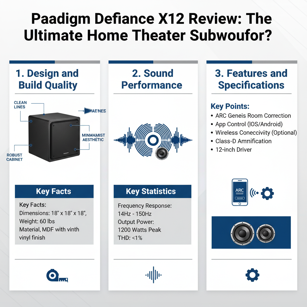 Infographic: Paradigm Defiance X12 Review: Is It the Best Home Theater Subwoofer?