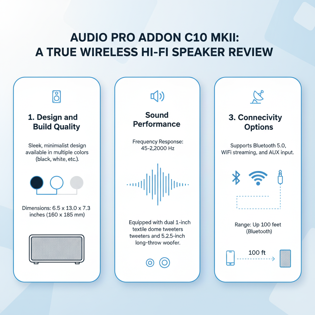 Infographic: Reviewing Audio Pro Addon C10 MKII: A True Wireless Hi-Fi Speaker?