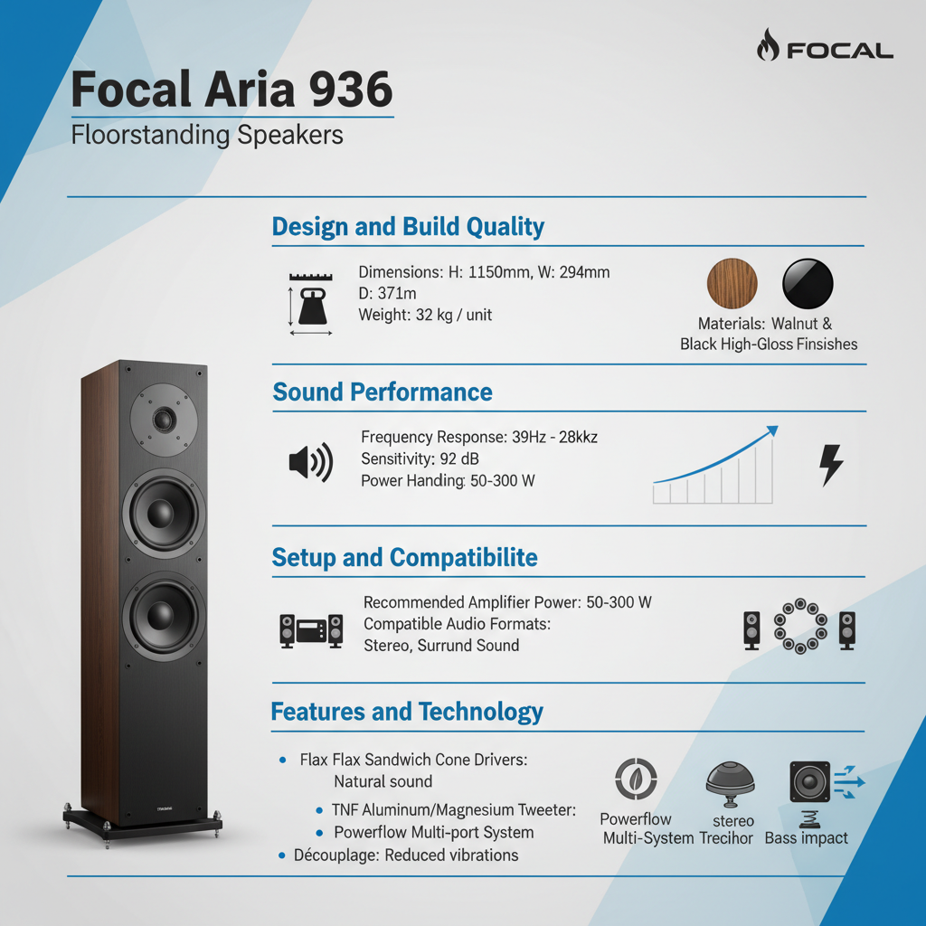 Infographic: Reviewing Focal Aria 936: Are They the Best Floorstanding Speakers for Audiophiles?