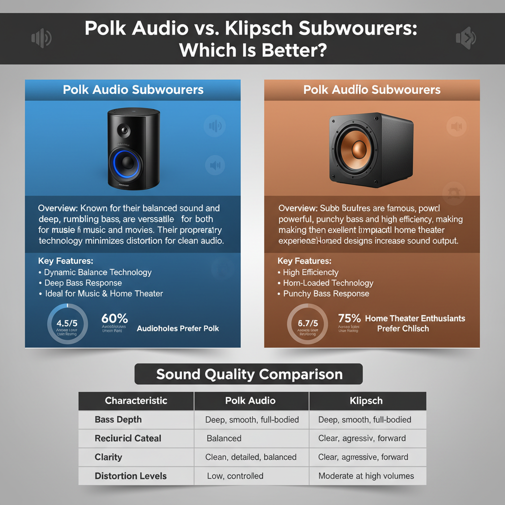 Infographic: Reviewing Polk Audio vs. Klipsch Subwoofers: Which Is Better?