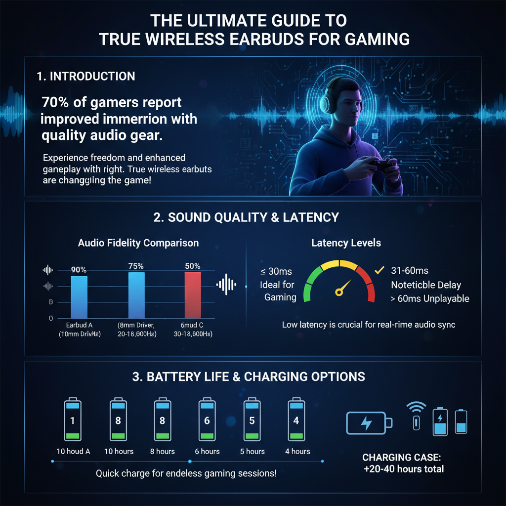 Infographic: **Reviewing True Wireless Earbuds for Gaming: A Comprehensive Guide**