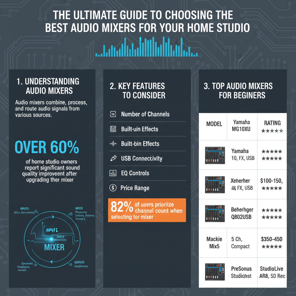 Infographic: Reviewing the Best Audio Mixers for Home Studios