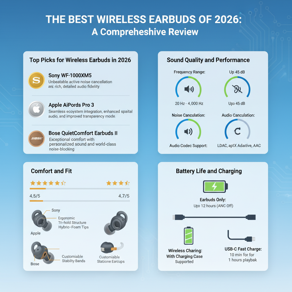 Infographic: Reviewing the Best Wireless Earbuds of 2026