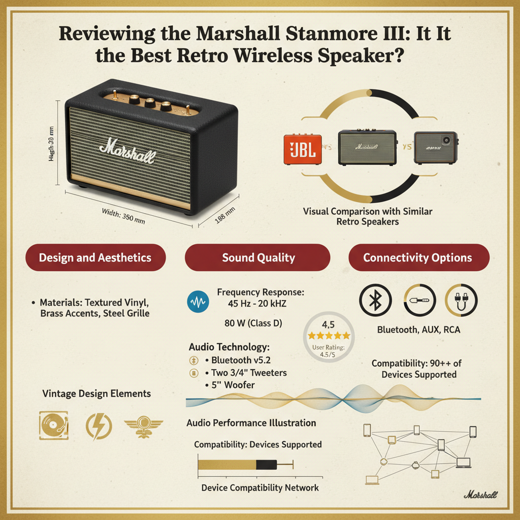 Infographic: Reviewing the Marshall Stanmore III: Is It the Best Retro Wireless Speaker?