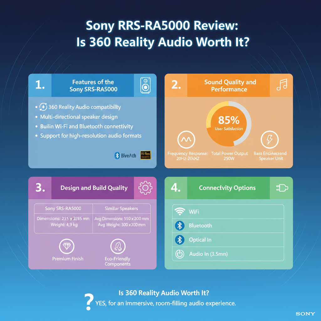 Infographic: Reviewing the Sony SRS-RA5000: Is 360 Reality Audio Worth It?