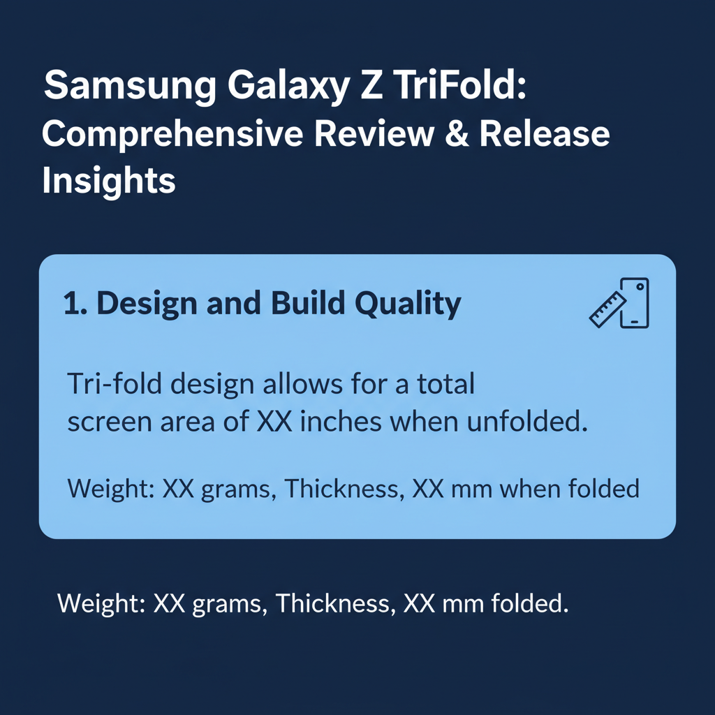 Infographic: Samsung Galaxy Z TriFold: Comprehensive Review & Release Insights