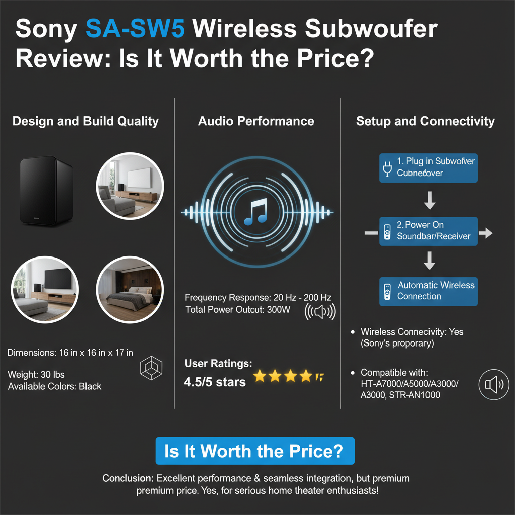 Infographic: Sony SA-SW5 Wireless Subwoofer Review: Is It Worth the Price?