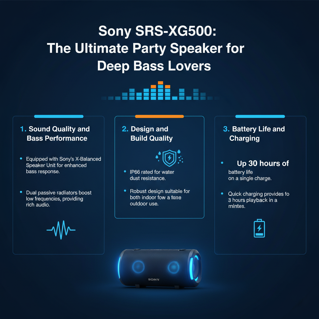 Infographic: Sony SRS-XG500 Review: Is This a Party Speaker with Deep Bass?