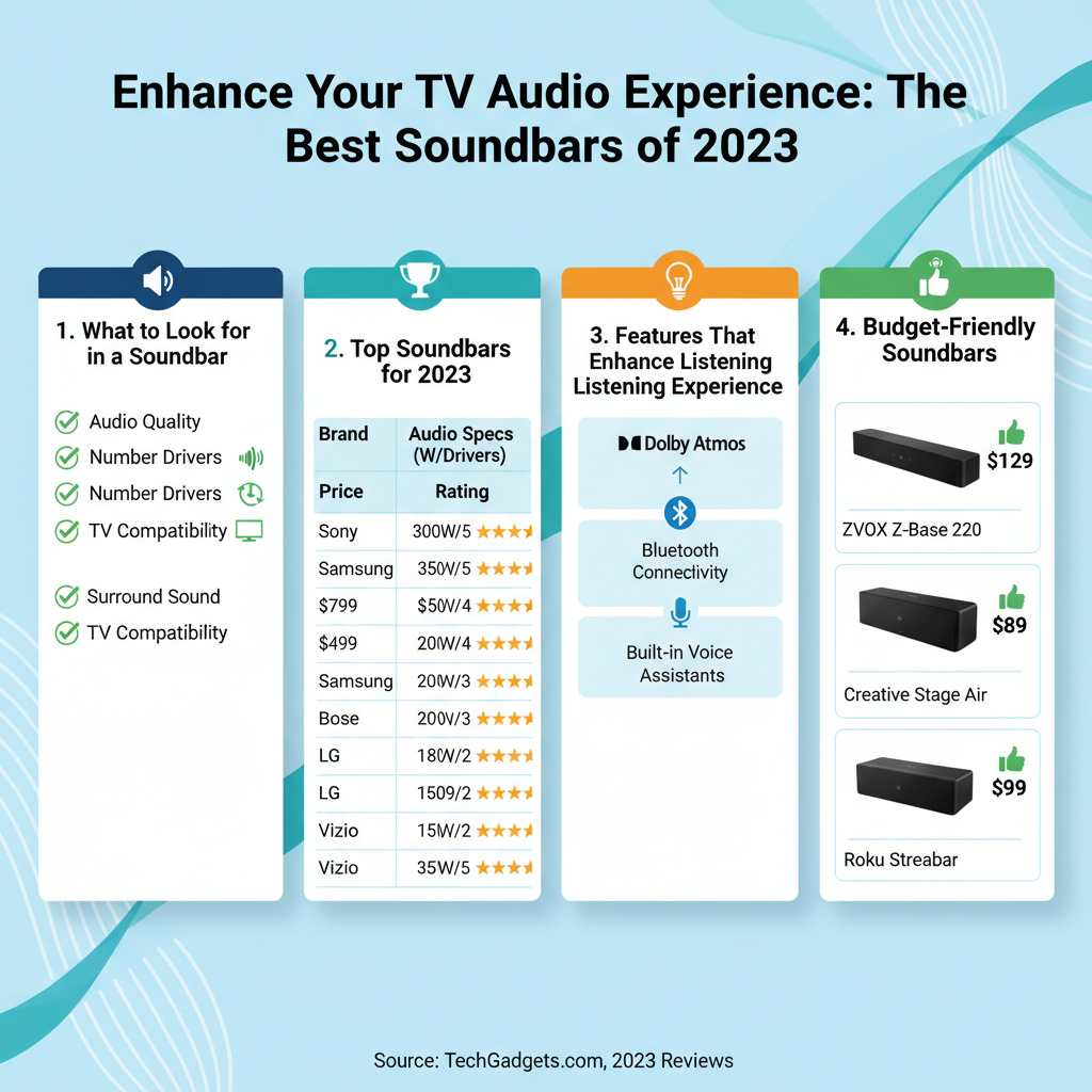 Infographic: The Best Soundbars to Enhance Your TV Audio Experience