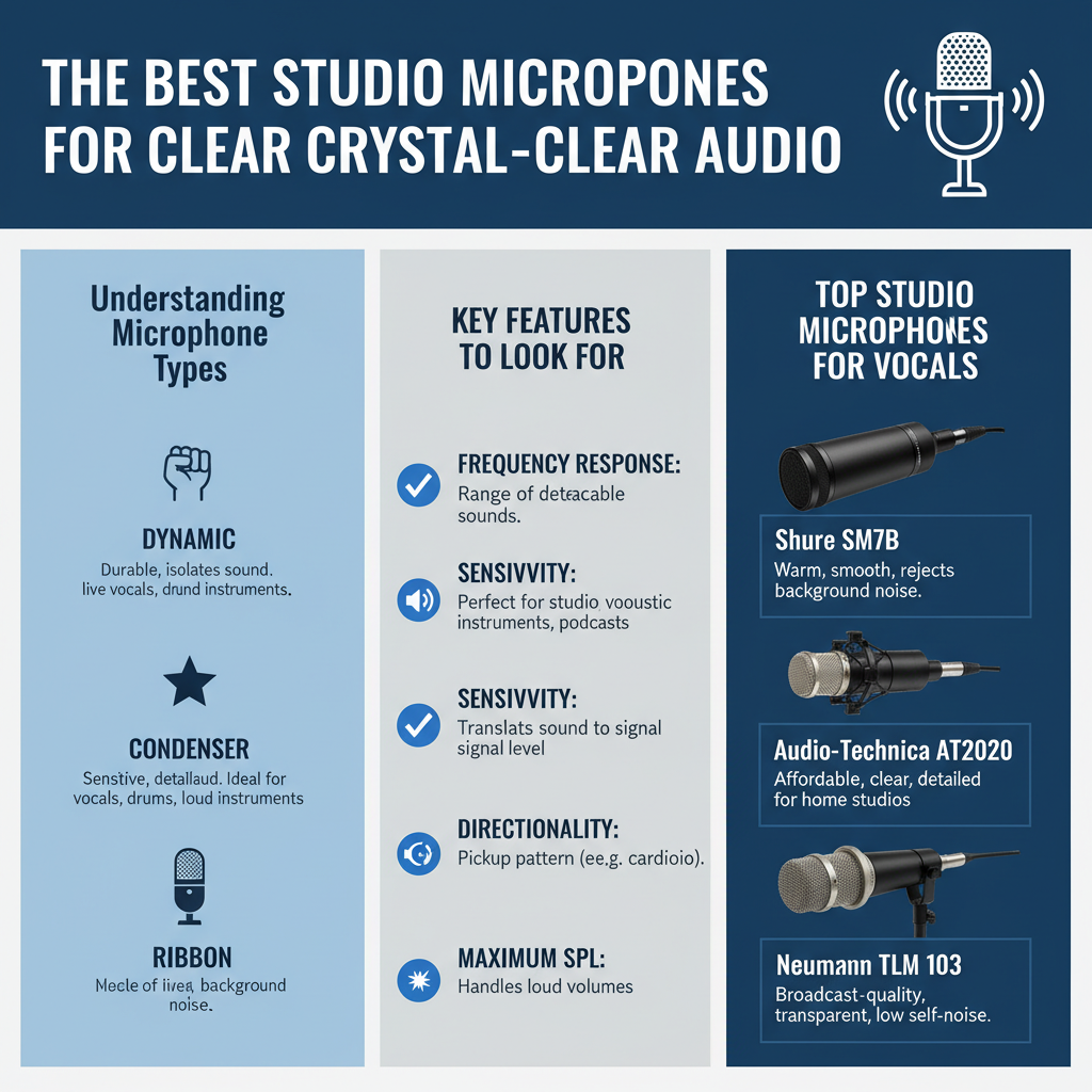 Infographic: The Best Studio Microphones for Clear, Crystal-Clear Audio